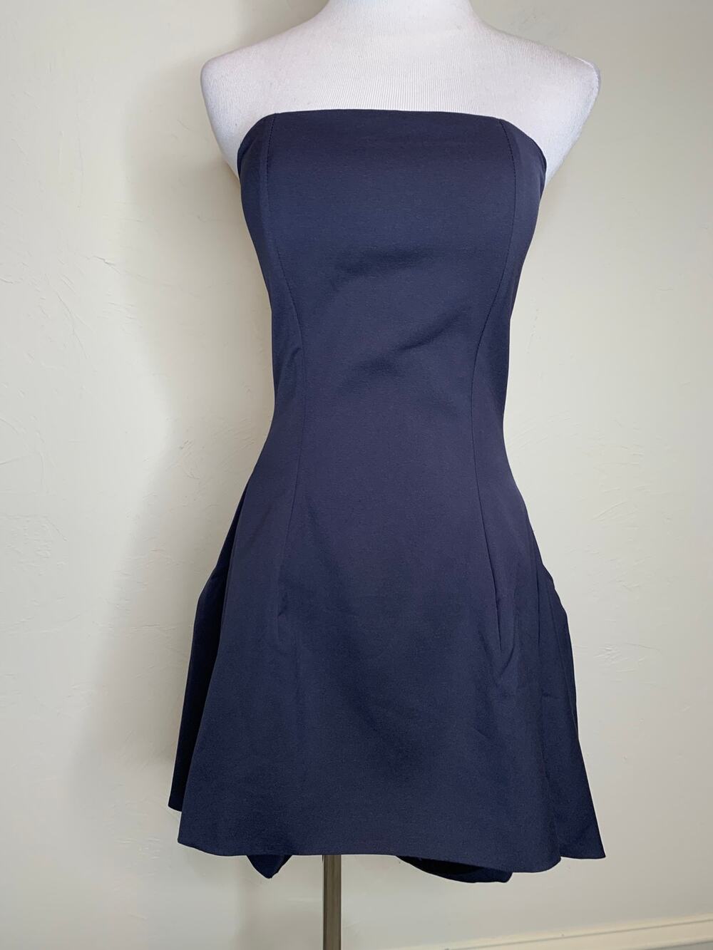 Six Crisp Days Blue Strapless Hi Low Mini Dress Sz Small